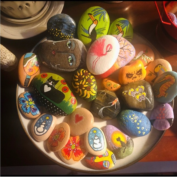 3 Handpainted Koi Rocks, Can buy as a set or individually. One has already sold. - Picture 4 of 7